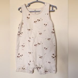 Rylee And Cru Romper with Palm Tree Print